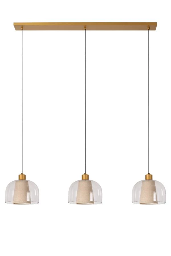 Lucide GUNHILD - Pendant light - 3xE27 - Transparant - off